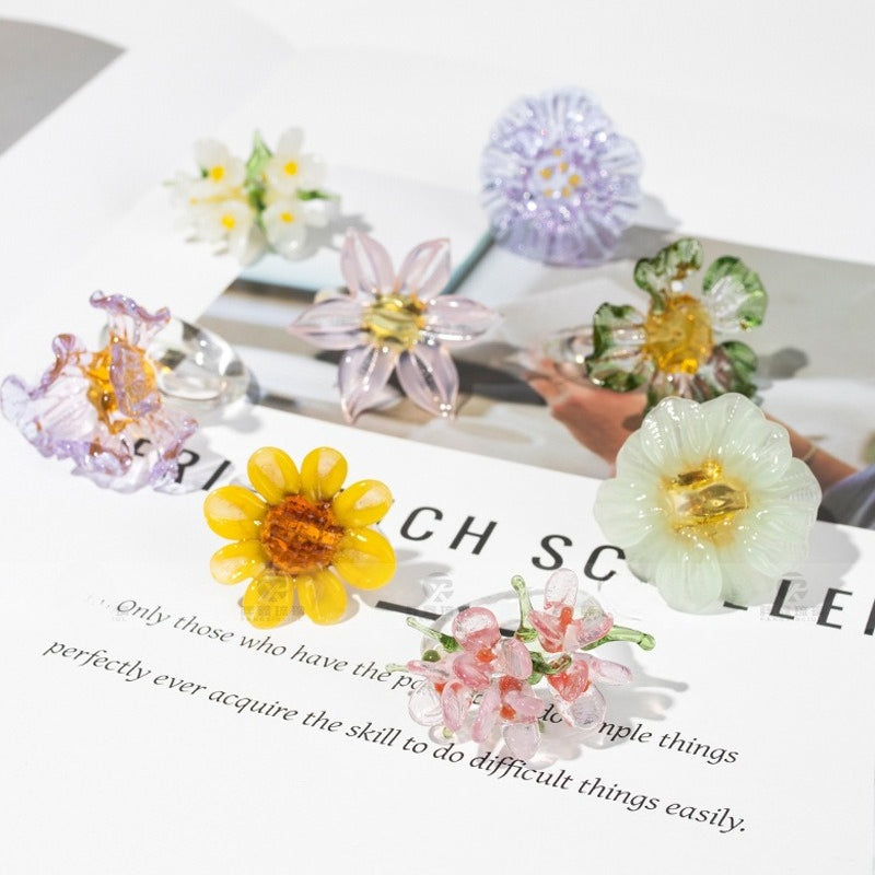 Slow Time Retro Fairy-Style Floral Ring