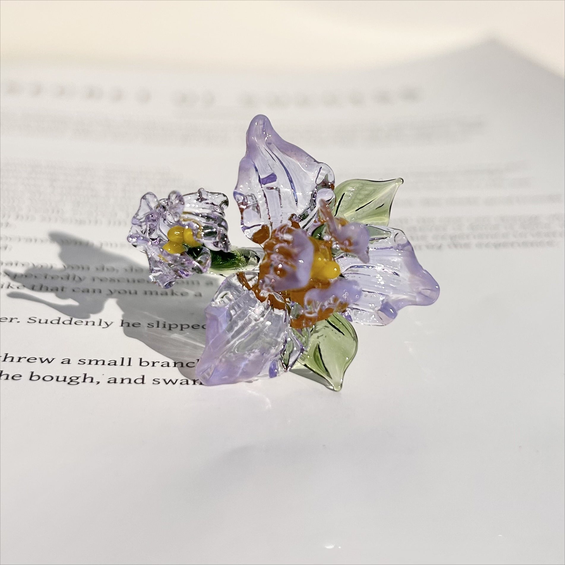 Slow Time Handcrafted Creative Glazed Iris Ring