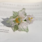 Slow Time Handcrafted Creative Glazed Iris Ring