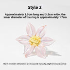 Slow Time Retro Fairy-Style Floral Ring