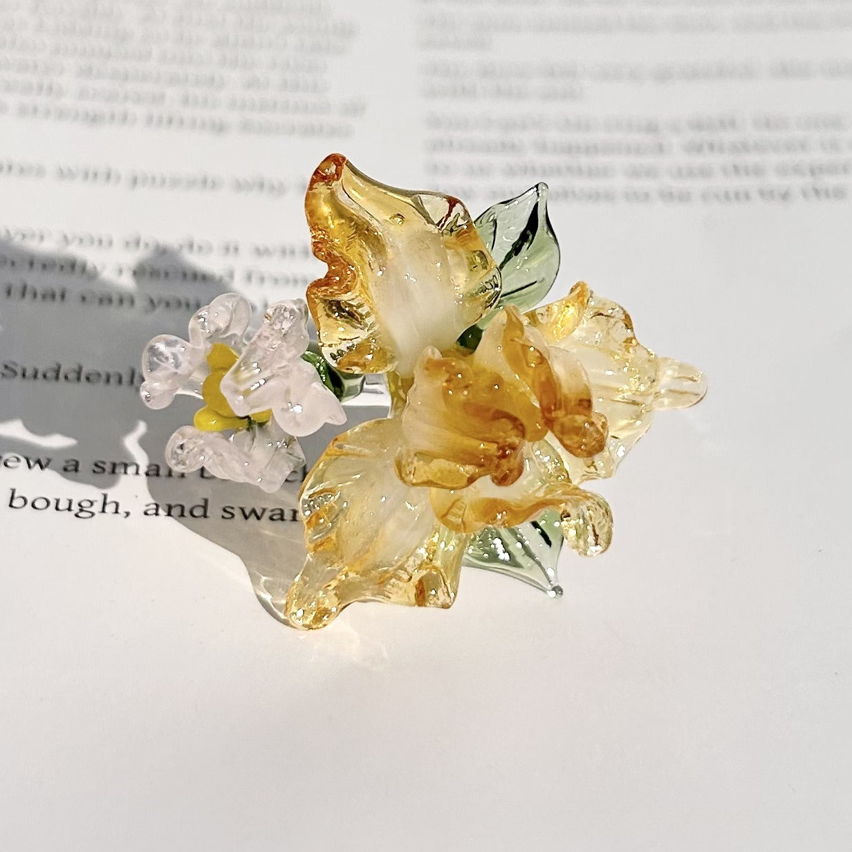 Slow Time Handcrafted Creative Glazed Iris Ring