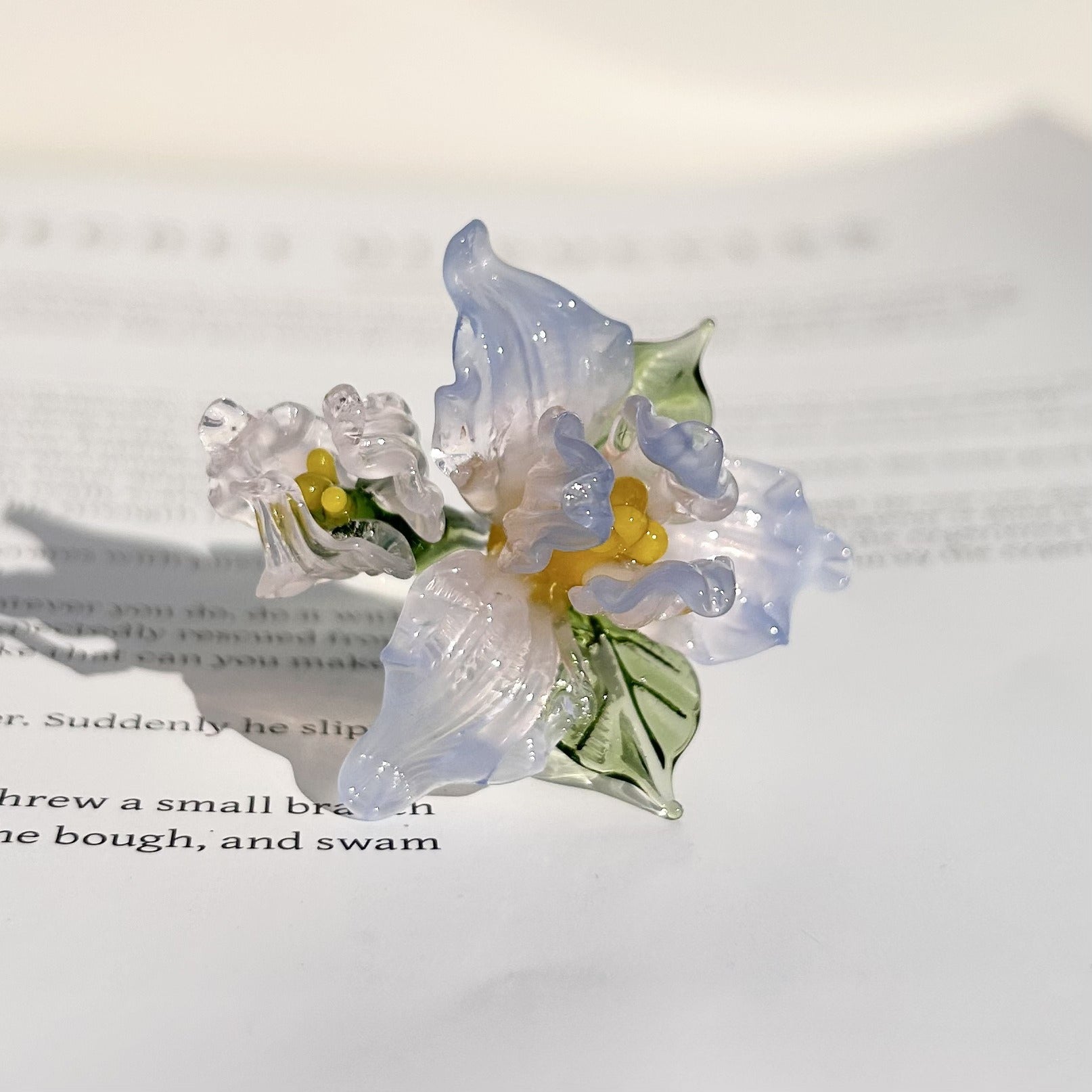 Slow Time Handcrafted Creative Glazed Iris Ring