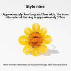 Slow Time Retro Fairy-Style Floral Ring