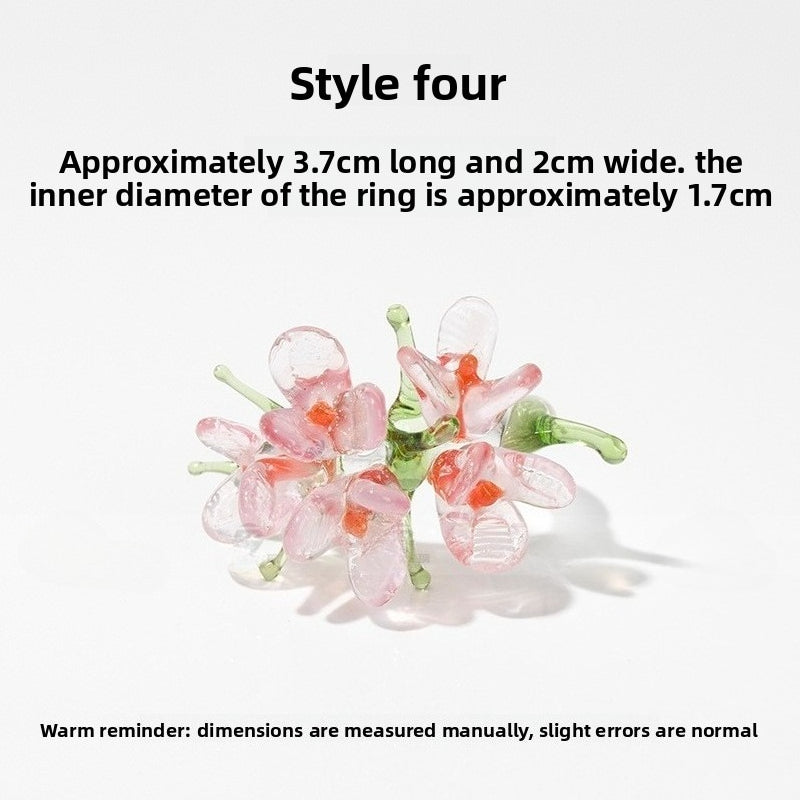 Slow Time Retro Fairy-Style Floral Ring