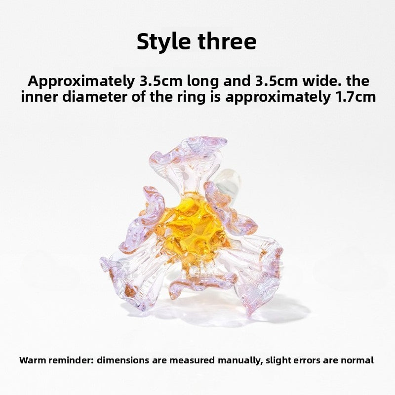 Slow Time Retro Fairy-Style Floral Ring