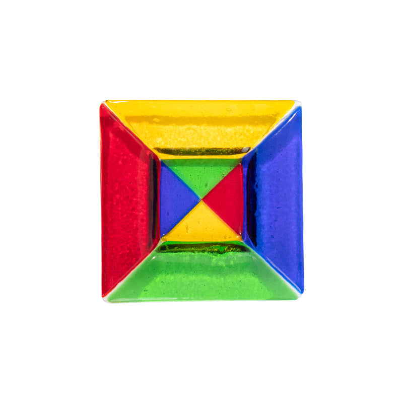 Slow Time Glazed Colored Glass Small Dish