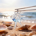 Slow Time  Handcrafted Glass Niche Boutique Conch Shell Necklace