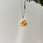 Slow Time Glazed Glass Shell Pearl Necklace