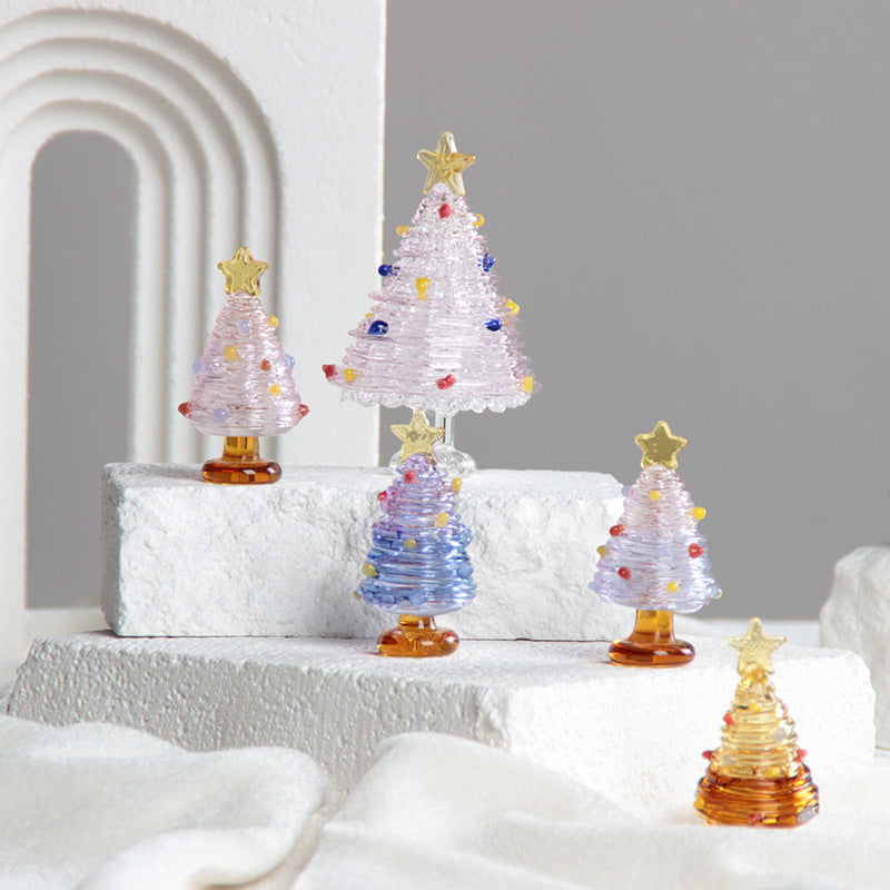 Slow Time Glazed Art Glass Silk Christmas Tree