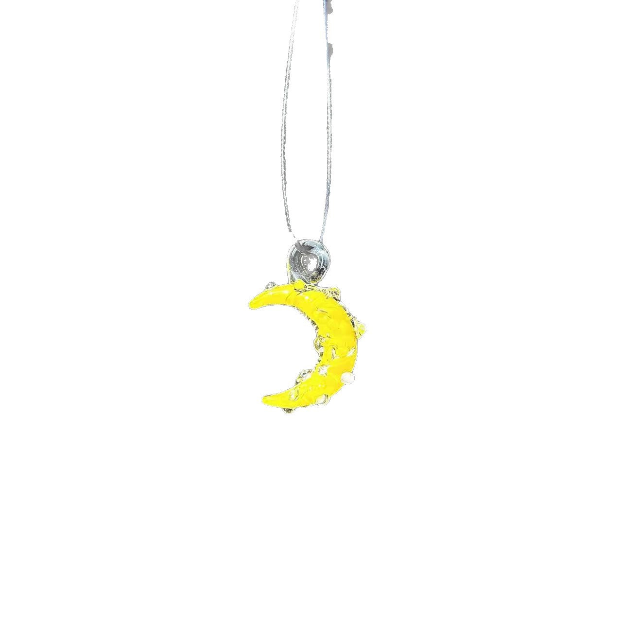 Slow Time Creative Handmade Glazed Moon Pendant
