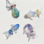 Slow Time Handblown Glass Whale Pendant Necklace