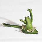 Slow Time Glazed Yoga Frog Resin Craft
