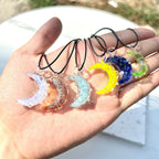 Slow Time Creative Handmade Glazed Moon Pendant