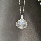 Slow Time Glazed Glass Shell Pearl Necklace