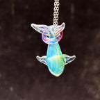 Slow Time Handblown Glass Whale Pendant Necklace
