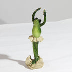 Slow Time Glazed Yoga Frog Resin Craft