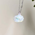 Slow Time Glazed Glass Shell Pearl Necklace