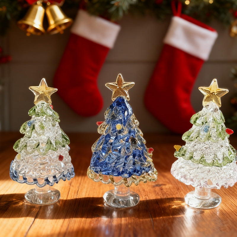 Slow Time Glazed Christmas Tree Painted Craft Ornament