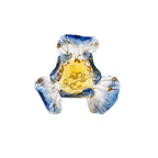 Slow Time Iris Glaze Floral Star and Moon Ring