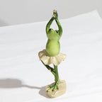 Slow Time Glazed Yoga Frog Resin Craft