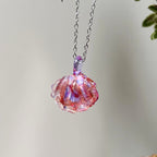 Slow Time Glazed Glass Shell Pearl Necklace