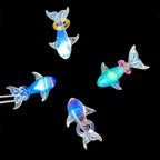 Slow Time Handblown Glass Whale Pendant Necklace