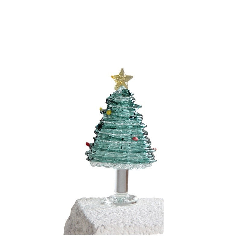 Slow Time Glazed Art Glass Silk Christmas Tree