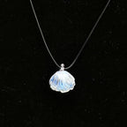 Slow Time Glazed Glass Shell Pearl Necklace