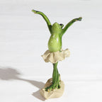 Slow Time Glazed Yoga Frog Resin Craft