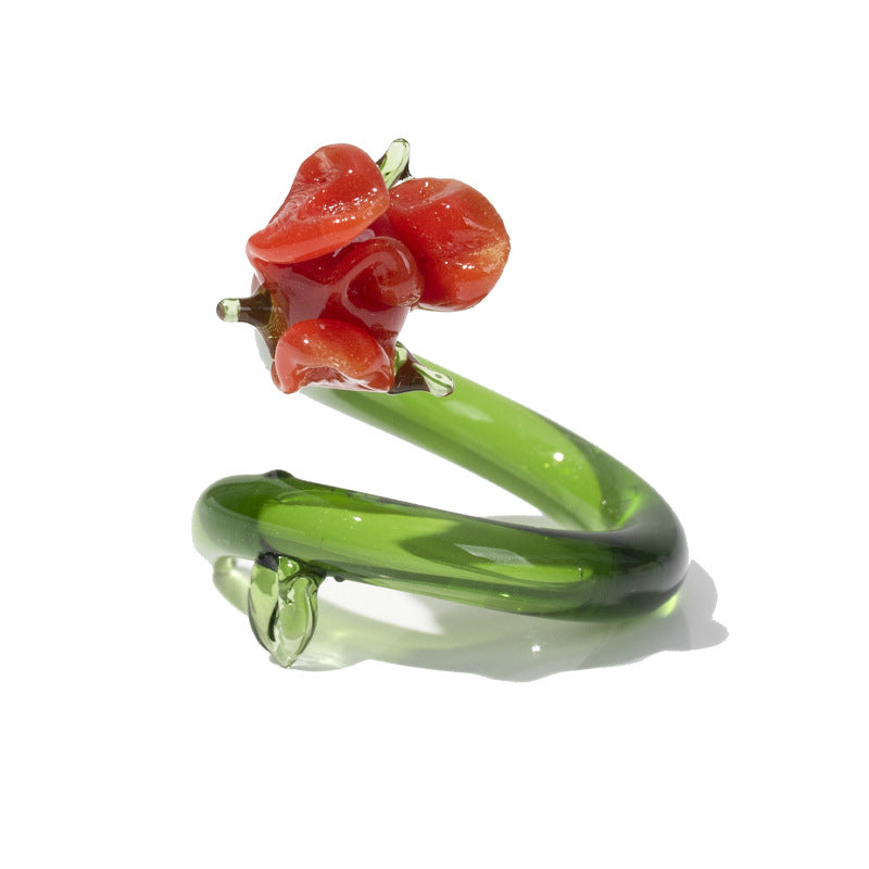 Slow Time Retro Fairy-Style Floral Ring