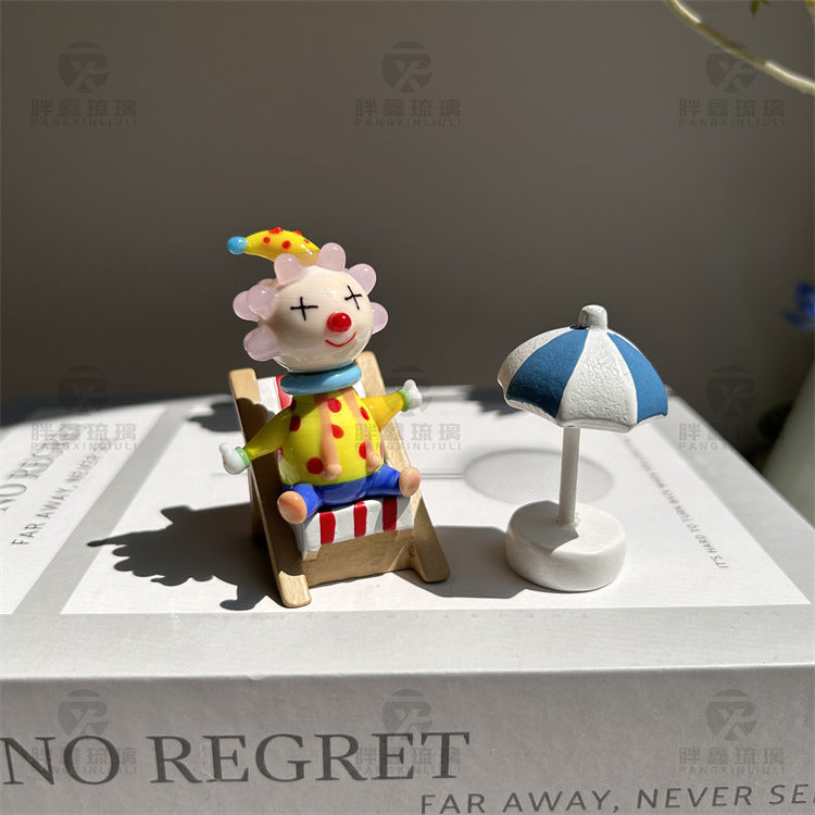 Slow Time Handcrafted Healing Clown Desktop Ornament