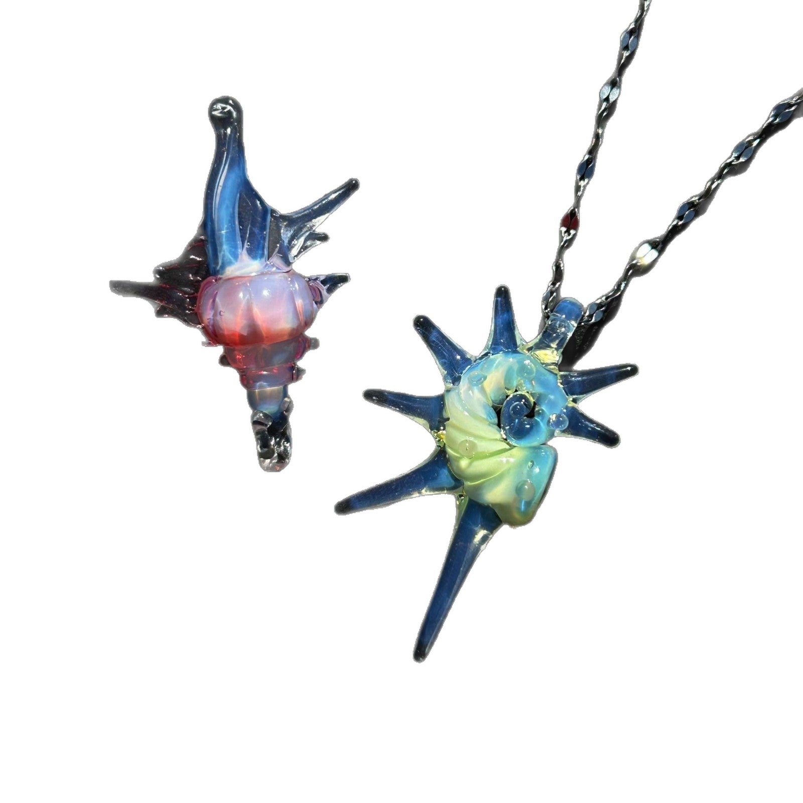 Slow Time Handcrafted Imported Glazed Conch Shell Imitation Pendant