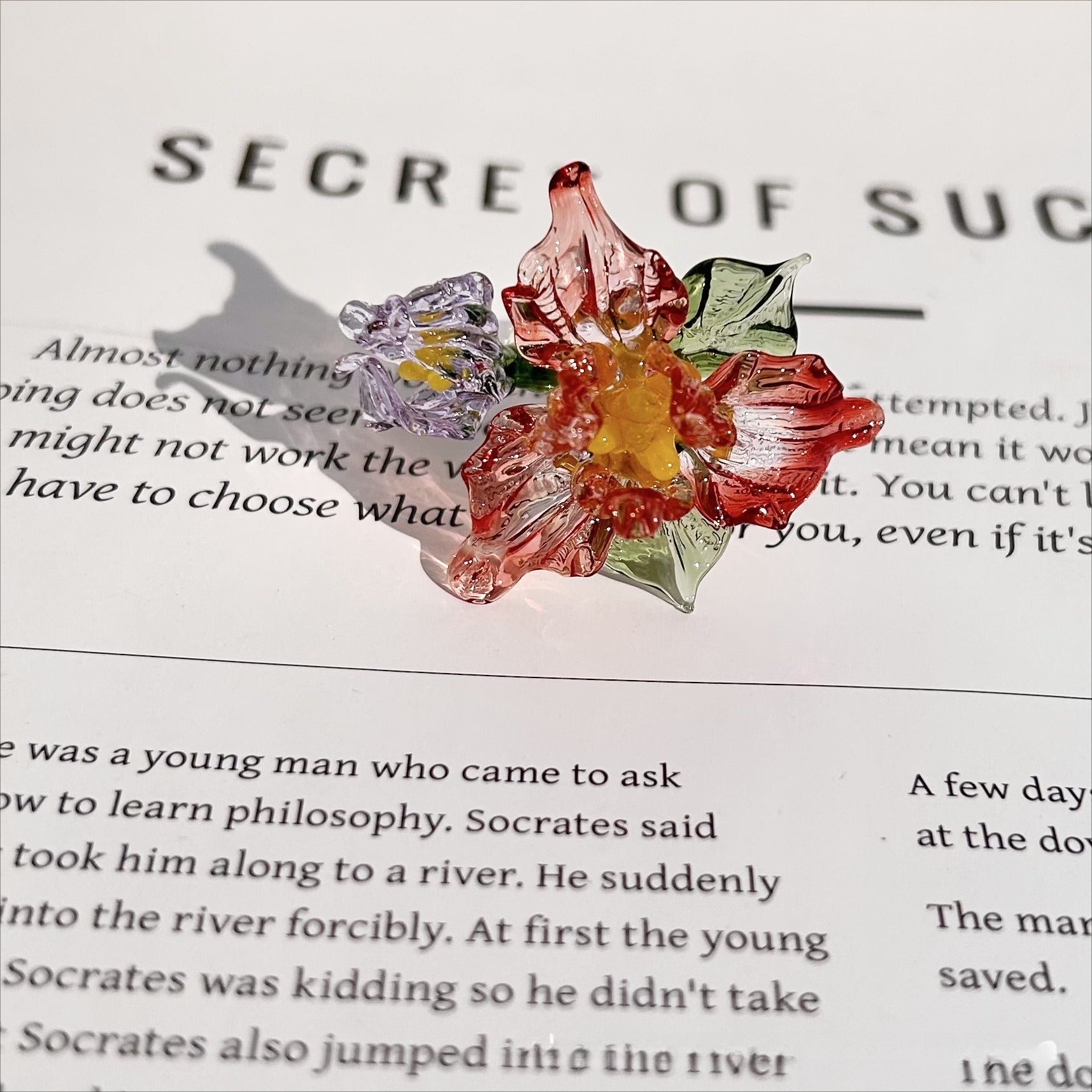 Slow Time Handcrafted Creative Glazed Iris Ring