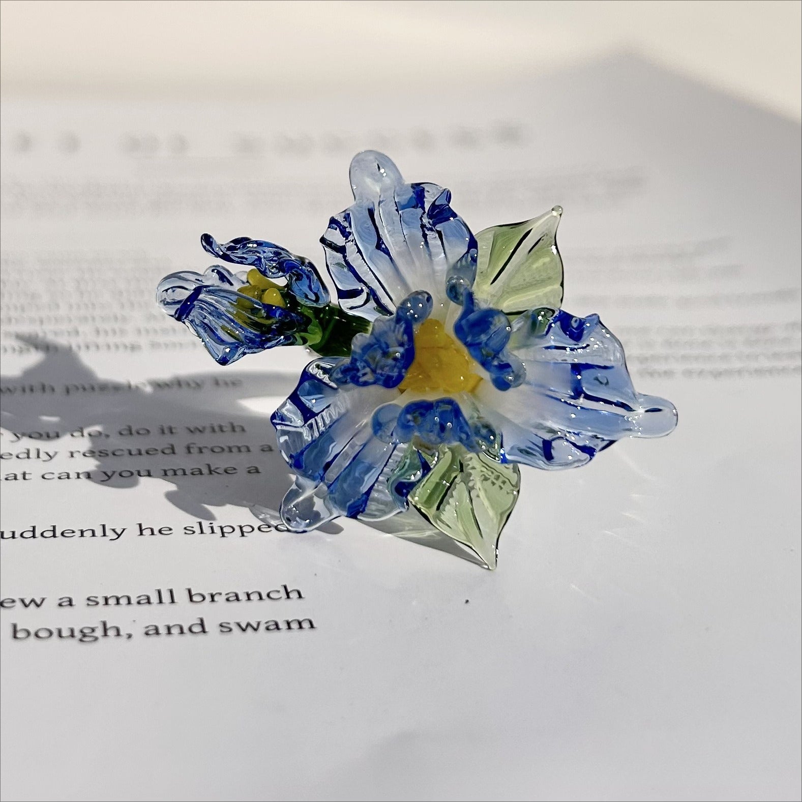 Slow Time Handcrafted Creative Glazed Iris Ring
