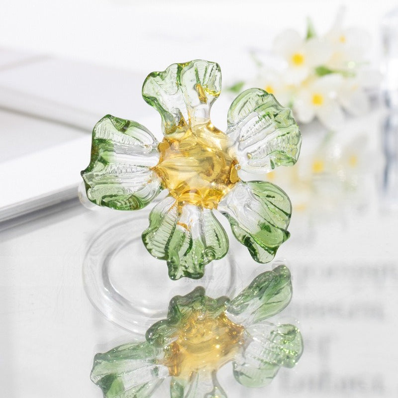 Slow Time Retro Fairy-Style Floral Ring