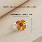 Slow Time Sunflower Craft Glazed Crystal Ring