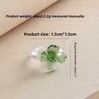 Slow Time Sunflower Craft Glazed Crystal Ring