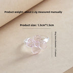 Slow Time Sunflower Craft Glazed Crystal Ring