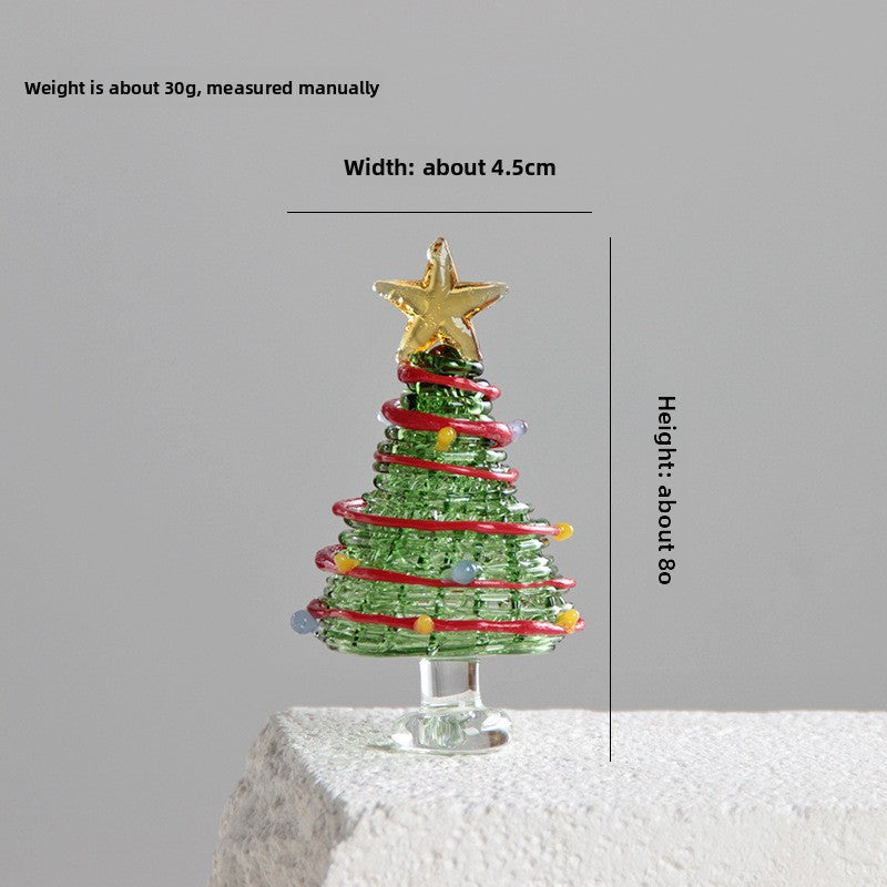 Slow Time Glazed Art Glass Silk Christmas Tree