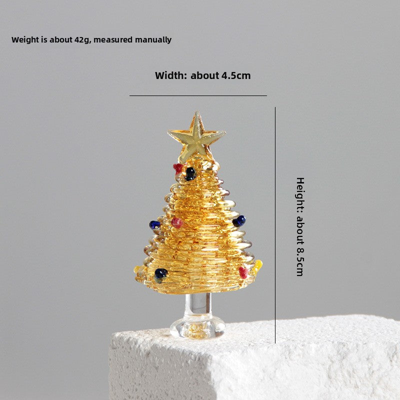 Slow Time Glazed Art Glass Silk Christmas Tree