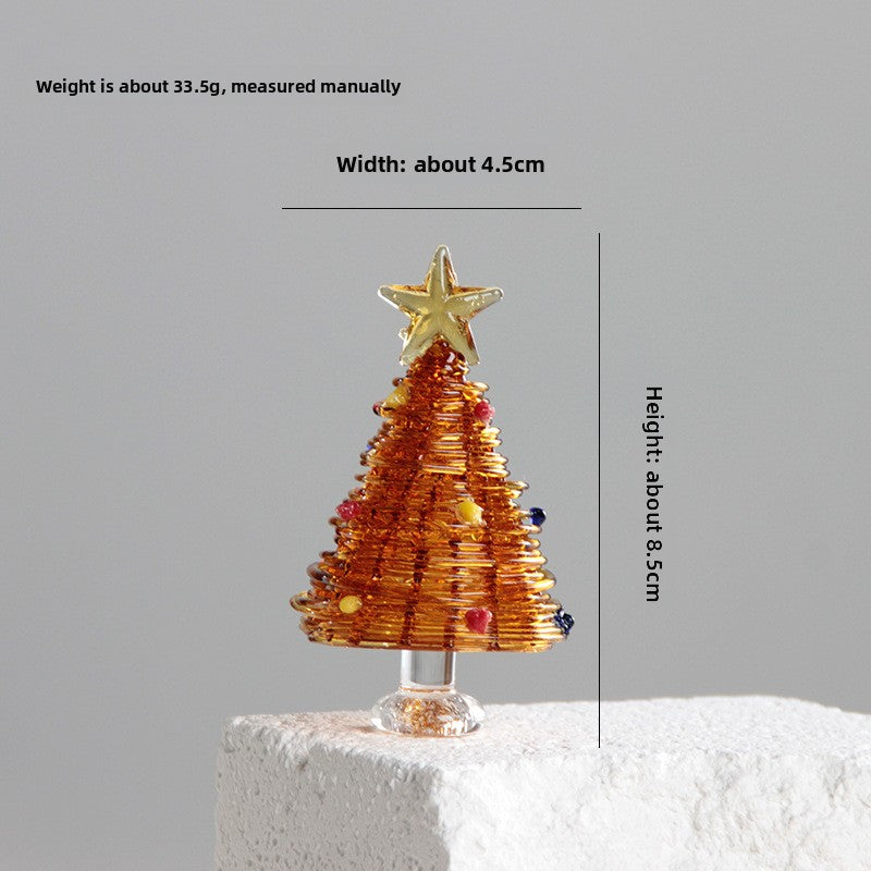 Slow Time Glazed Art Glass Silk Christmas Tree
