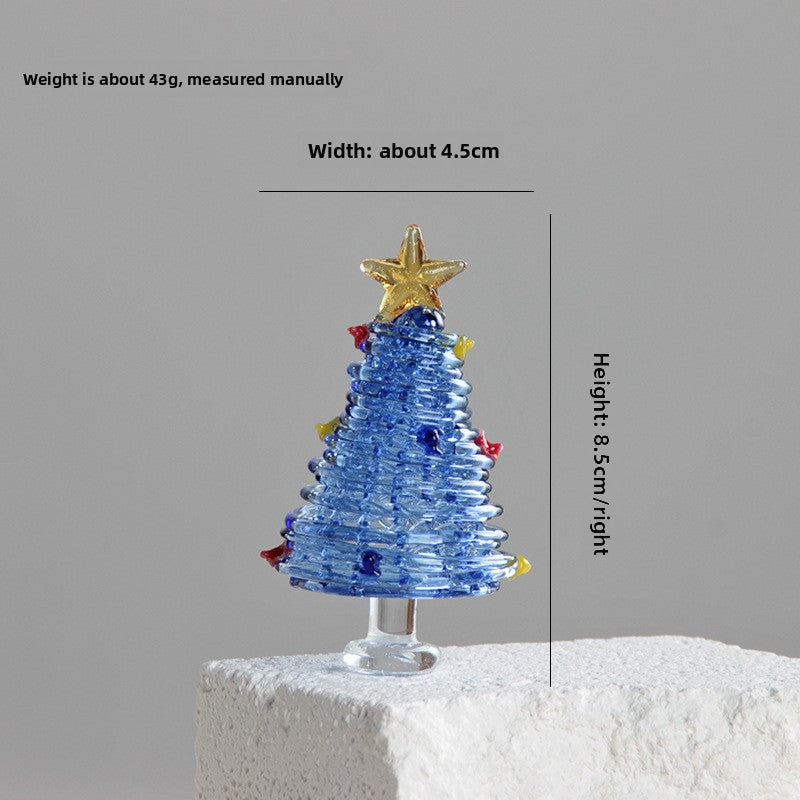 Slow Time Glazed Art Glass Silk Christmas Tree