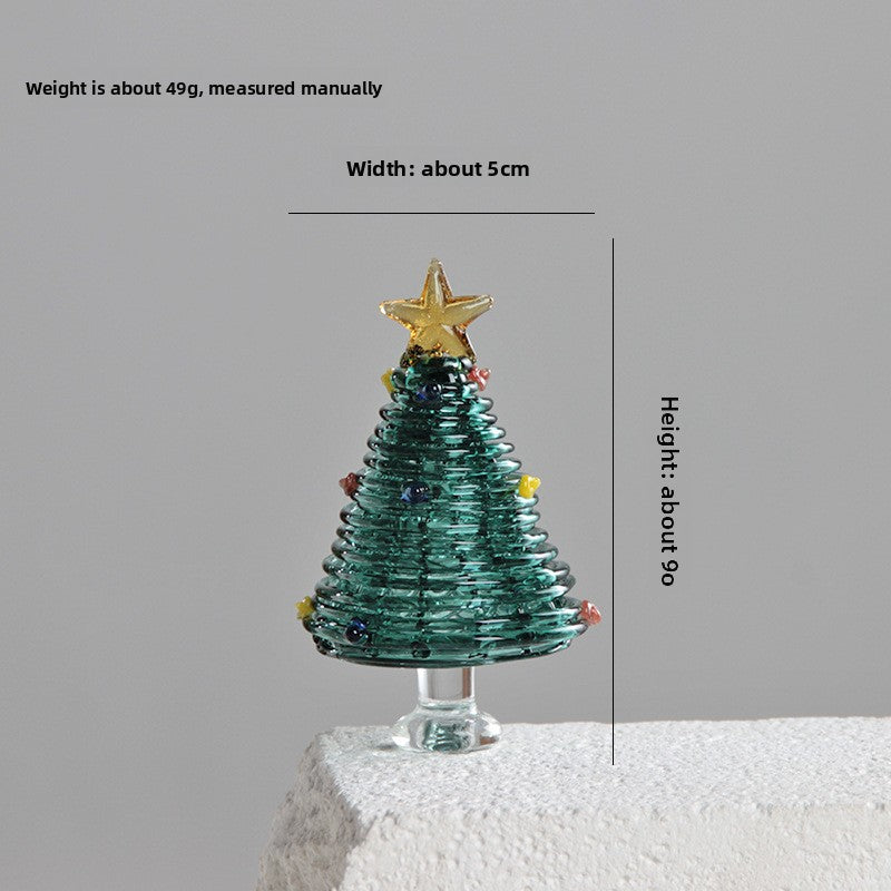 Slow Time Glazed Art Glass Silk Christmas Tree