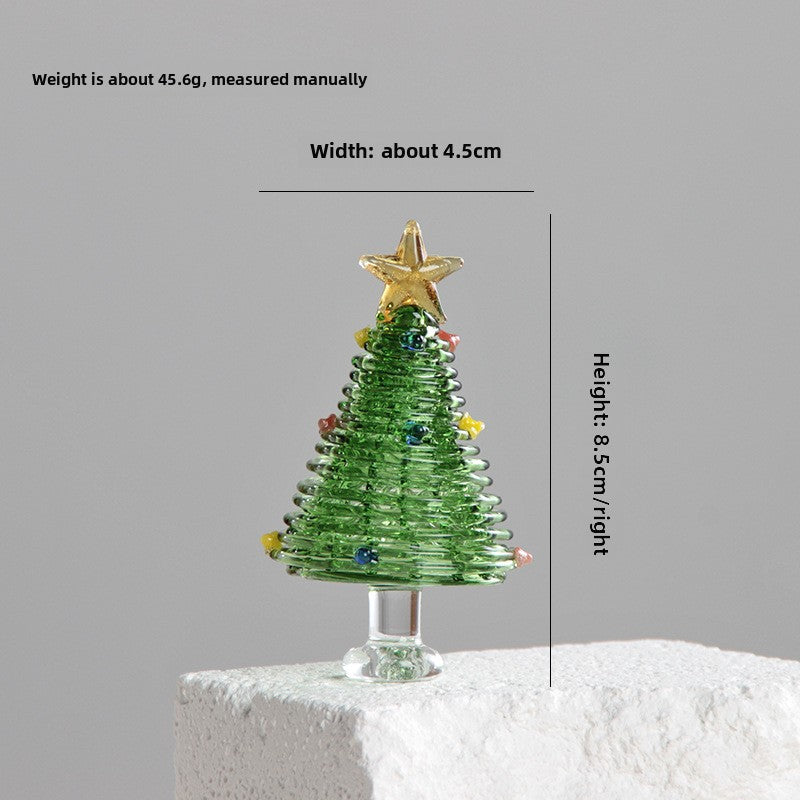 Slow Time Glazed Art Glass Silk Christmas Tree