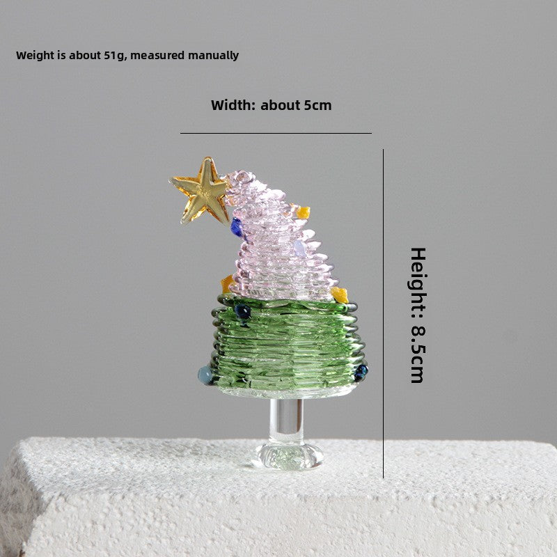 Slow Time Glazed Art Glass Silk Christmas Tree