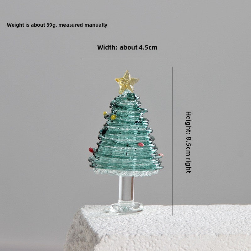 Slow Time Glazed Art Glass Silk Christmas Tree