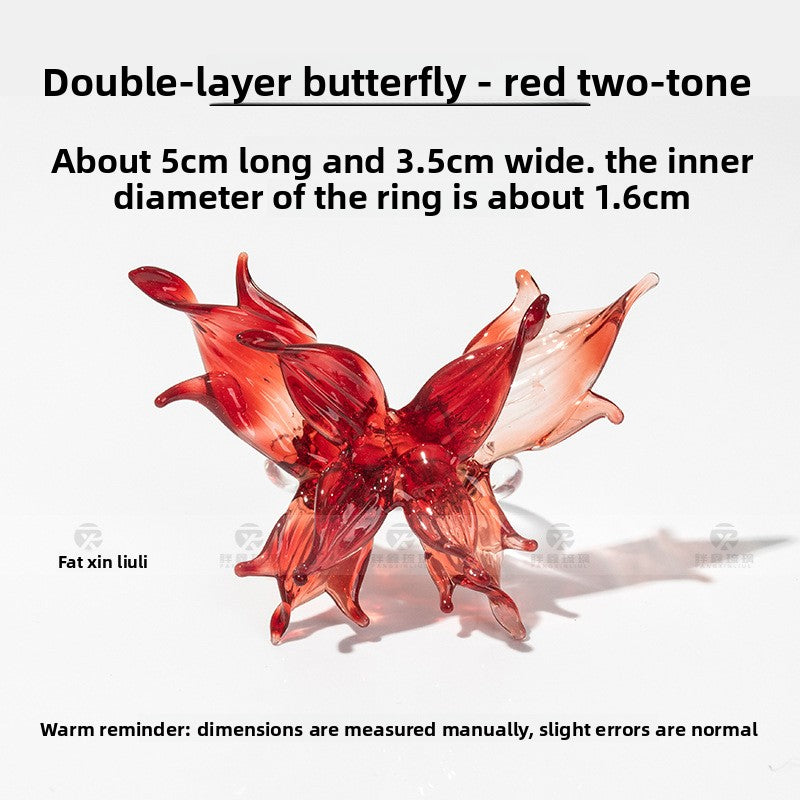 Slow Time Ethnic-inspired elements Unique design Butterfly ring