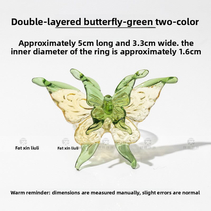 Slow Time Ethnic-inspired elements Unique design Butterfly ring