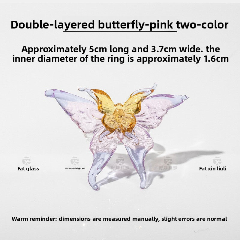 Slow Time Ethnic-inspired elements Unique design Butterfly ring