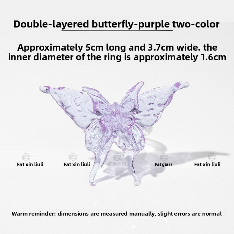 Slow Time Ethnic-inspired elements Unique design Butterfly ring